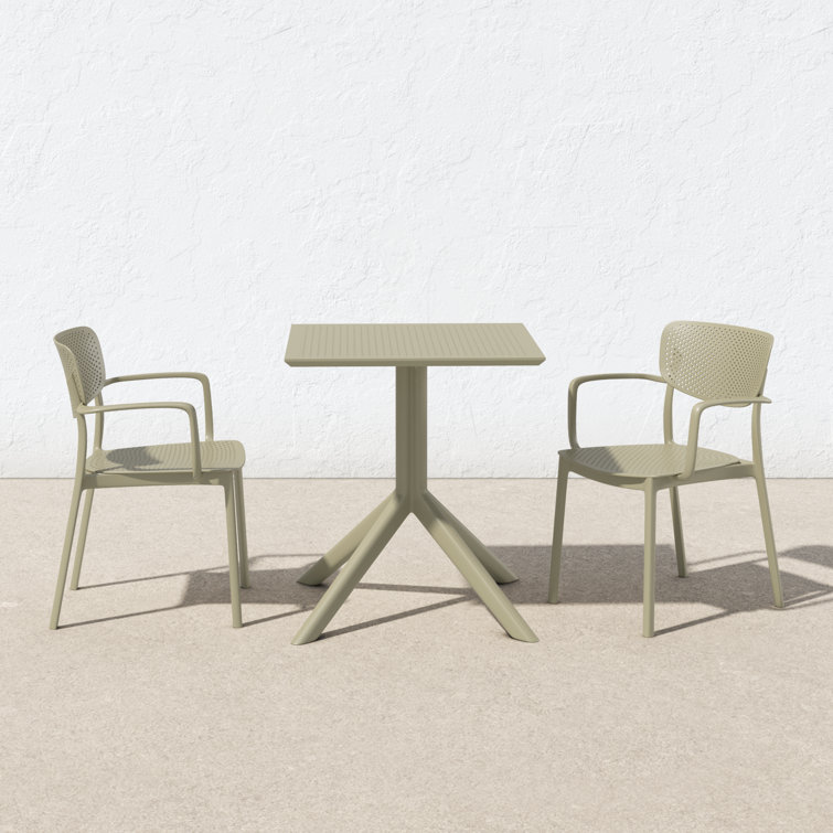 AllModern Farrah 2 Person Square Outdoor Dining Set & Reviews Wayfair